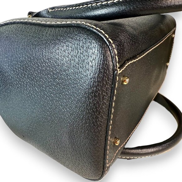 Kate Spade Vintage Leather Logan Dot Noel Pebbled Leather Satchel - Like New - Picture 9 of 15